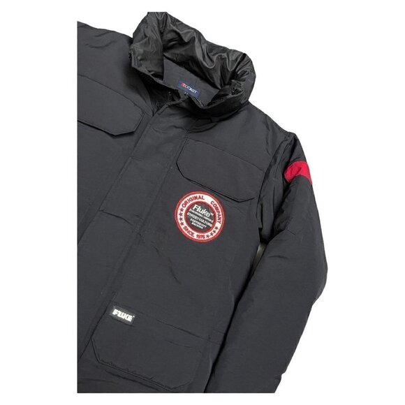 FLUKE Luxury Designer Streetwear Winter DOWN FILL Puffer Parka Coat - Small - Picture 2 of 6